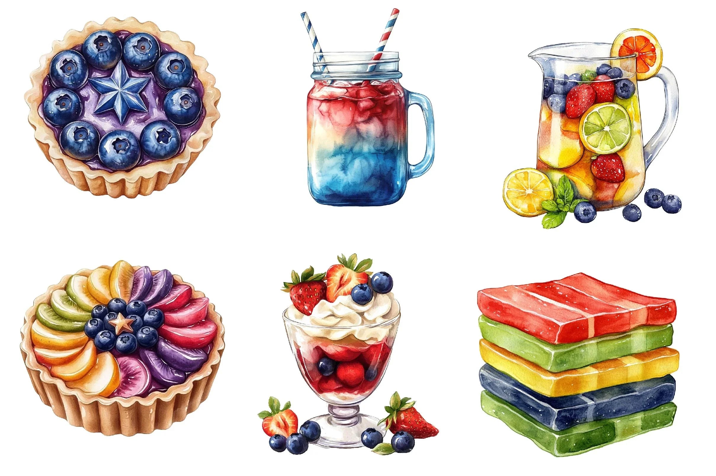 Patriotic Party Foods Clipart Bundle - CraftNest - Digital Crafting and Art