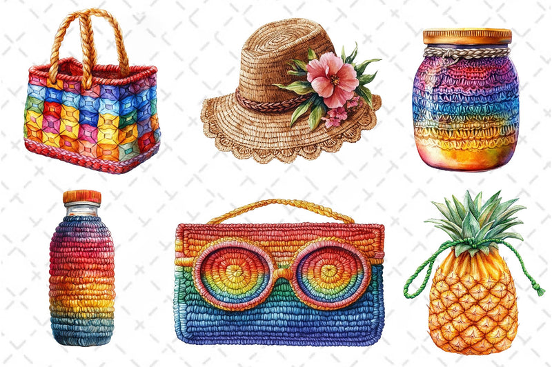 Crochet Summer Clipart Bundle - CraftNest - Digital Crafting and Art