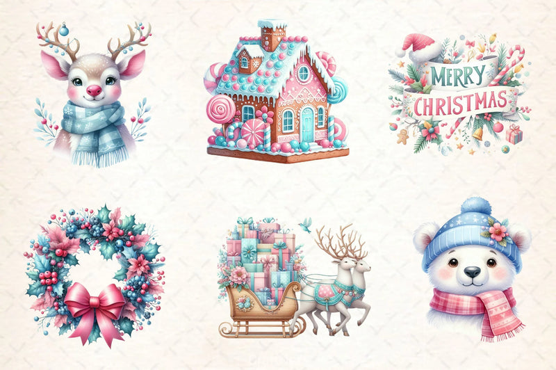 Cute Festive Christmas Clipart Bundle - CraftNest - Digital Crafting and Art