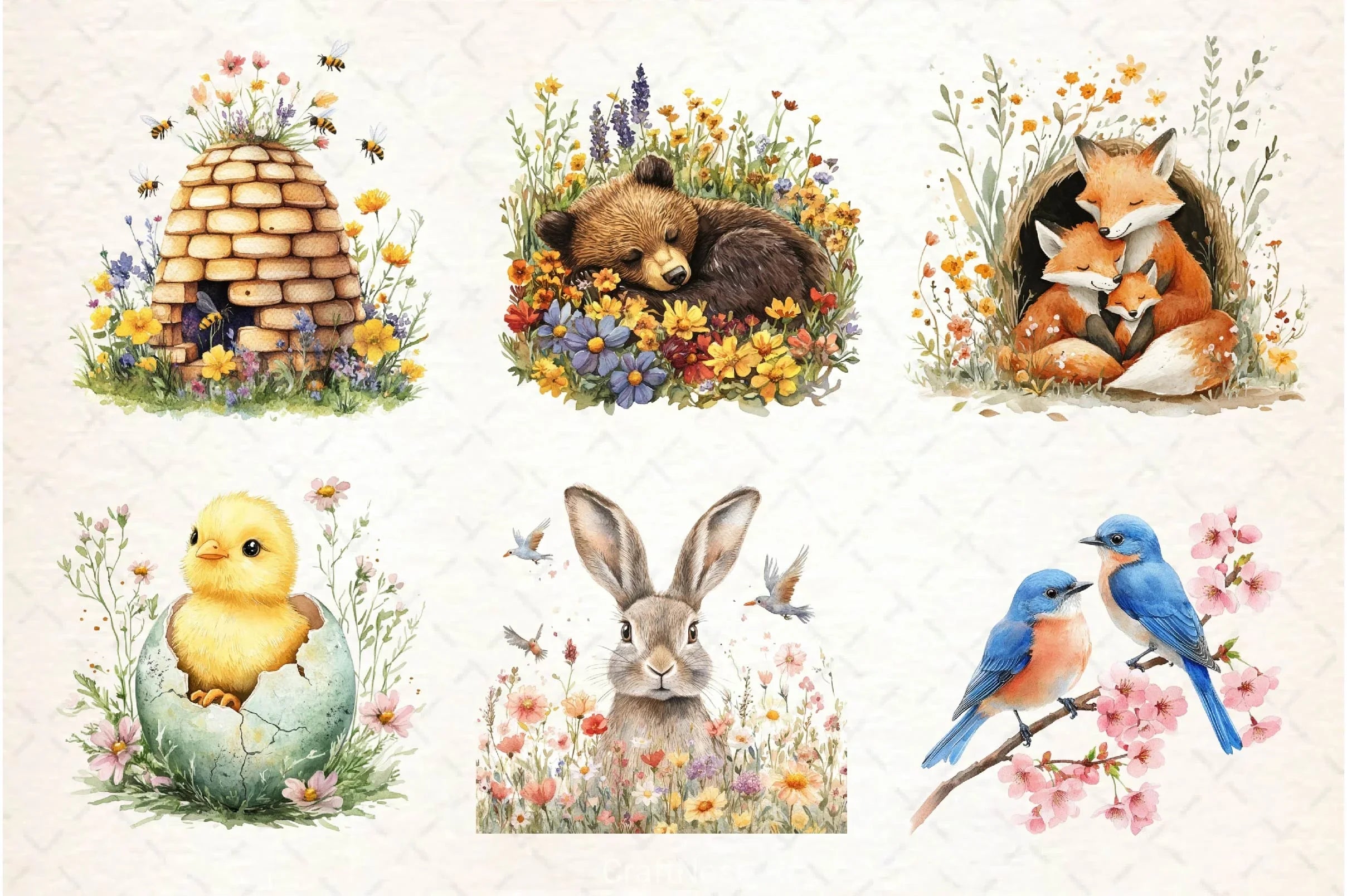 Spring Animals Clipart Bundle 2 - CraftNest - Digital Crafting and Art