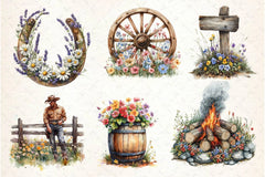 Western Spring Clipart Bundle 5 - CraftNest - Digital Crafting and Art