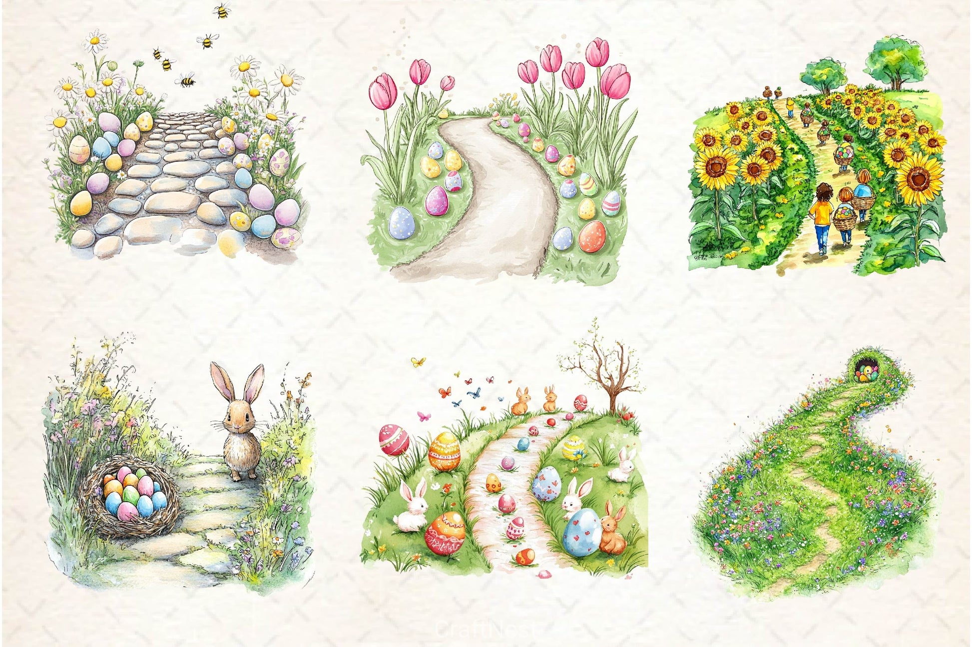 Spring Easter Path Clipart Bundle 2 - CraftNest - Digital Crafting and Art