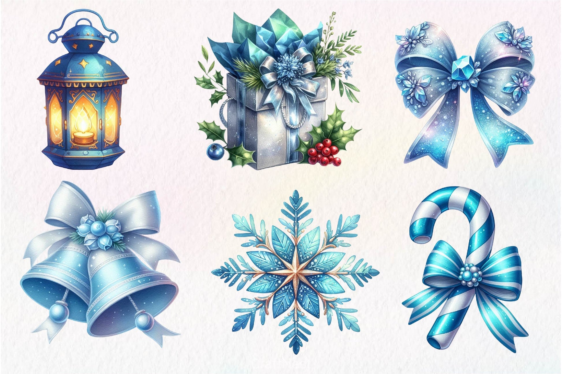 Blue Christmas Clipart Bundle 4 - CraftNest - Digital Crafting and Art