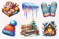 Cozy Winter Wonderland Collection Clipart Bundle - CraftNest - Digital Crafting and Art