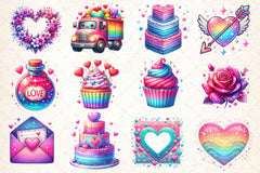 Glittery Valentine Clipart Bundle 2 - CraftNest - Digital Crafting and Art