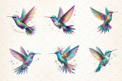 Glitter Hummingbirds Clipart Bundle - CraftNest - Digital Crafting and Art