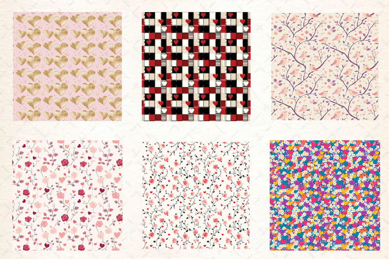 Valentine Digital Paper - CraftNest - Digital Crafting and Art