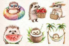 Summer Hedgehog Clipart Bundle 2 - CraftNest - Digital Crafting and Art