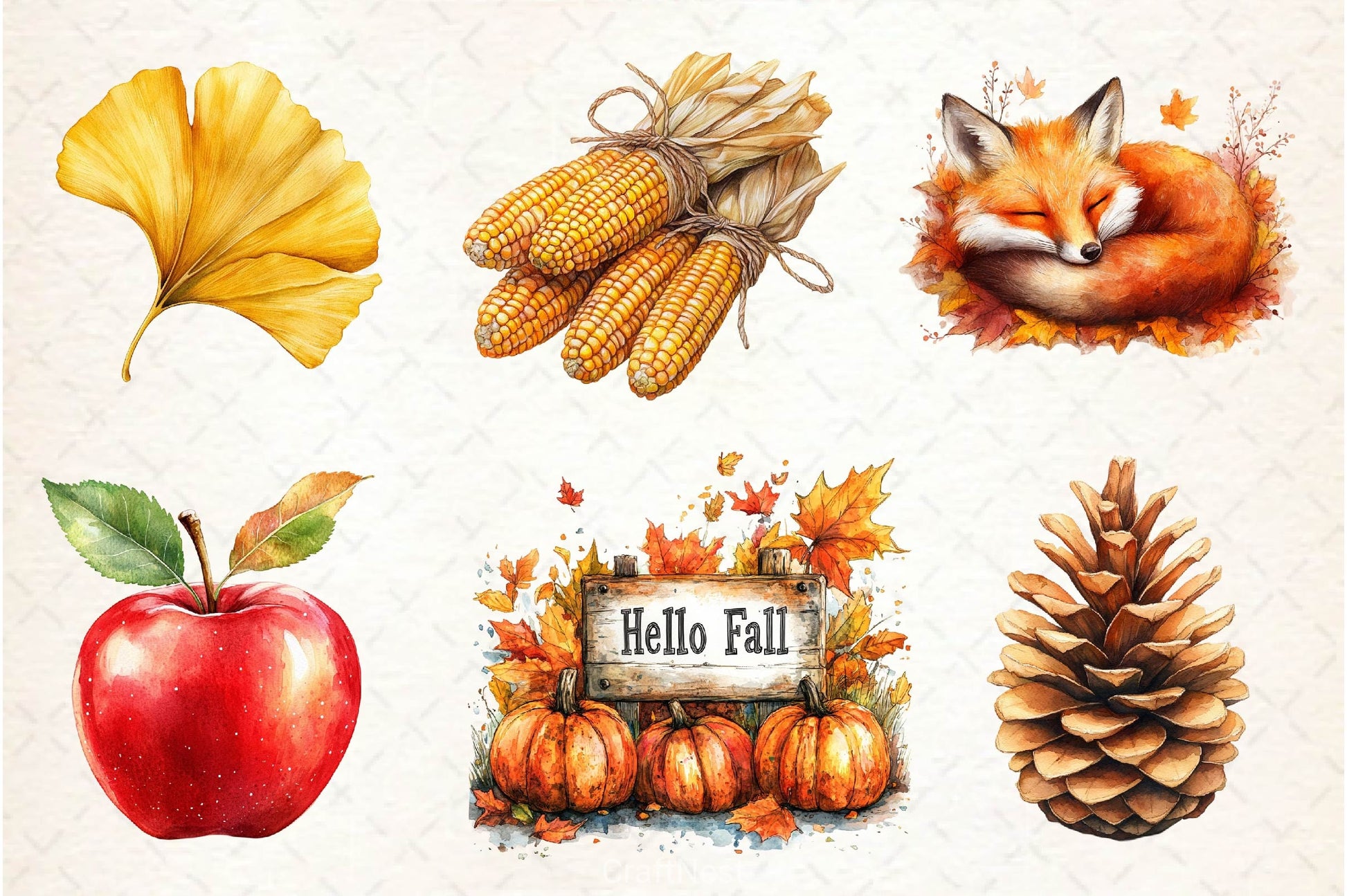 Autumn Collection Clipart Bundle 3 - CraftNest - Digital Crafting and Art