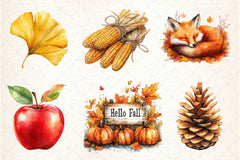 Autumn Collection Clipart Bundle 3 - CraftNest - Digital Crafting and Art