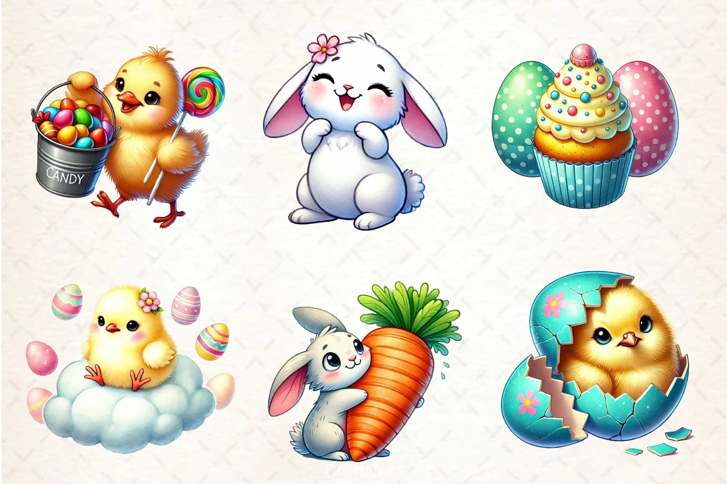 Kawaii Easter Day Clipart Bundle 2 - CraftNest - Digital Crafting and Art