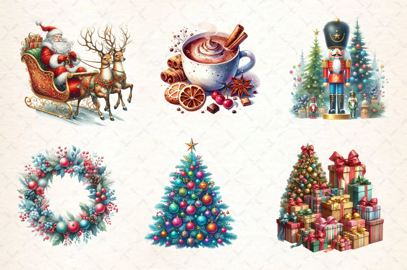 Nostalgic Christmas Clipart Bundle - CraftNest - Digital Crafting and Art