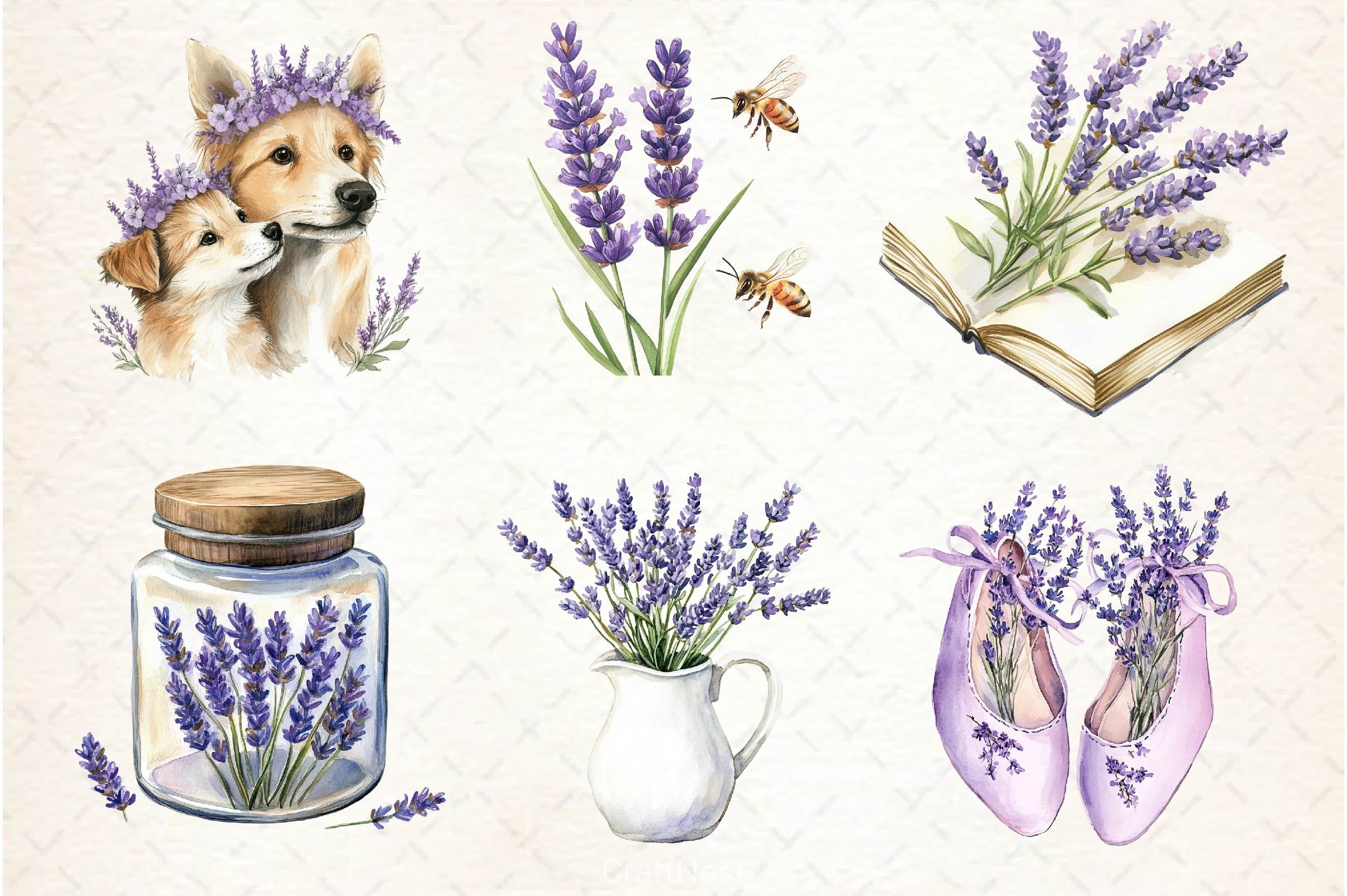 Lavender Mother's Day Clipart Bundle 2 - CraftNest - Digital Crafting and Art