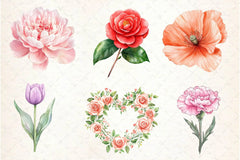 Romance Floral Clipart Bundle - CraftNest - Digital Crafting and Art
