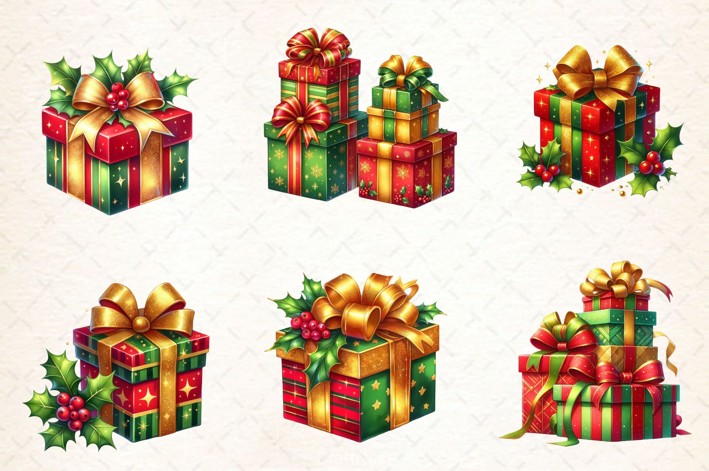 Christmas Gifts Clipart Bundle - CraftNest - Digital Crafting and Art