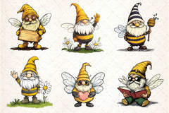 Bee Gnome Clipart Bundle 5 - CraftNest - Digital Crafting and Art