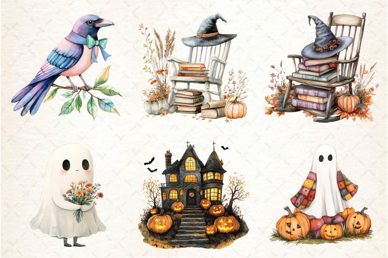 Serene Halloween Day Clipart Bundle - CraftNest - Digital Crafting and Art