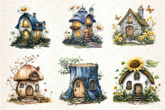 Spring Fairy House Clipart Bundle - CraftNest - Digital Crafting and Art