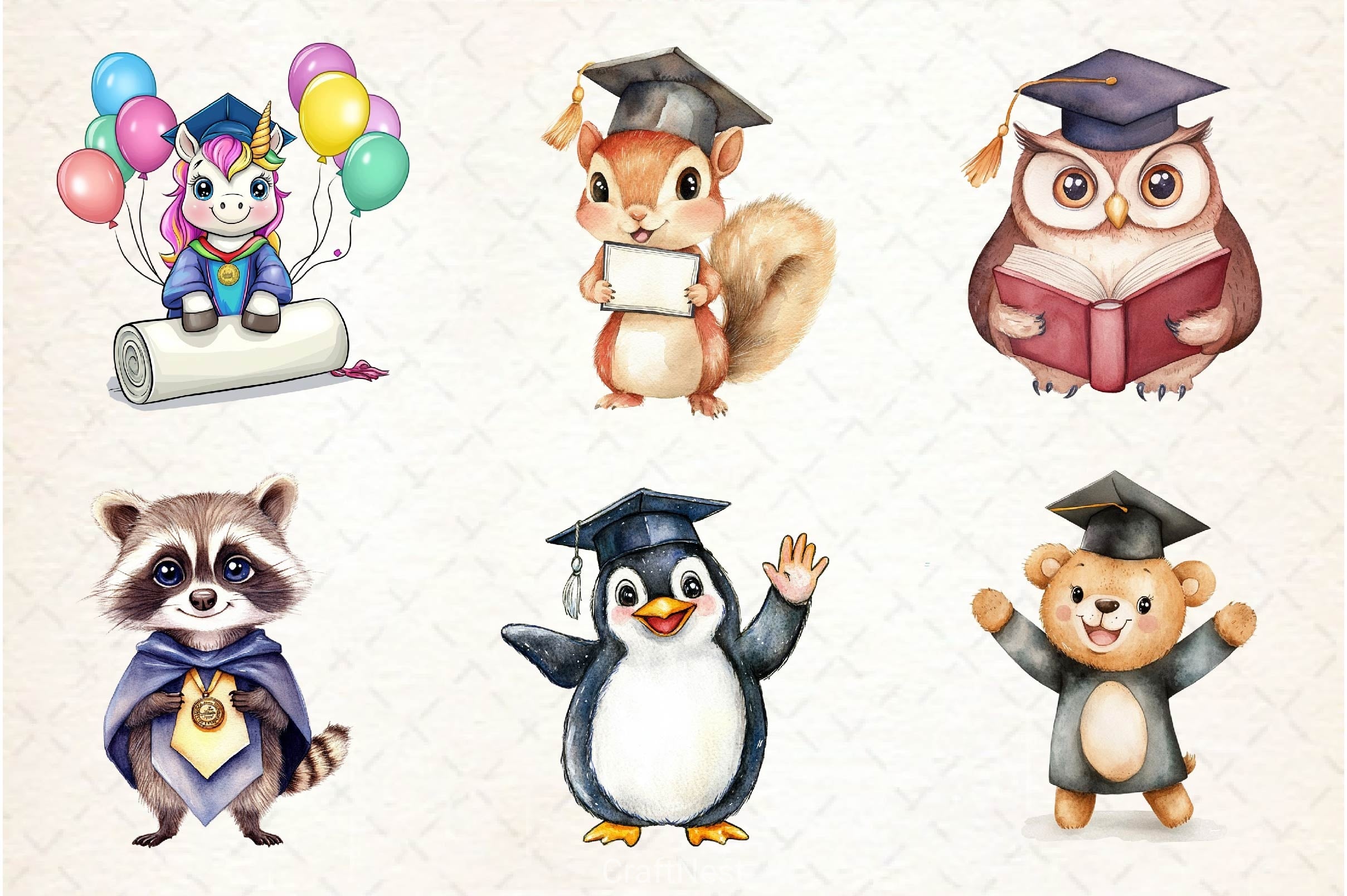 Cute Graduation Clipart Bundle - CraftNest - Digital Crafting and Art