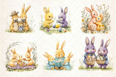 Easter Bunnies Family Clipart Bundle 2 - CraftNest - Digital Crafting and Art