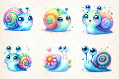 Cute Snail Clipart Bundle 3 - CraftNest - Digital Crafting and Art