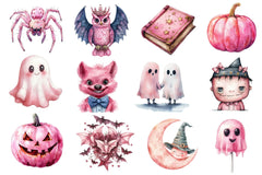 Charm Pink Halloween Clipart Bundle 2 - CraftNest - Digital Crafting and Art
