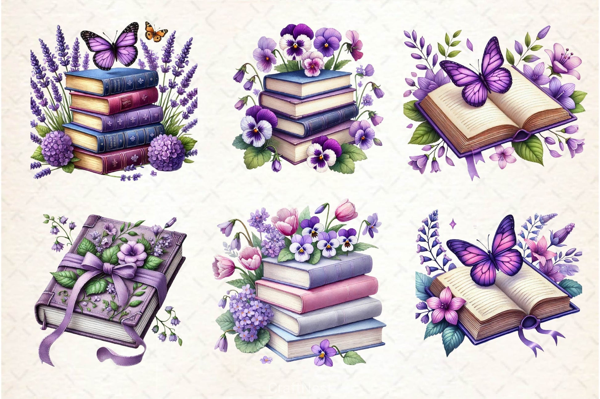 Spring Books Clipart Bundle 2 - CraftNest - Digital Crafting and Art