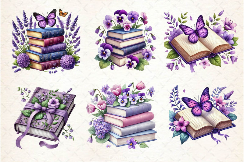 Spring Books Clipart Bundle 2 - CraftNest - Digital Crafting and Art