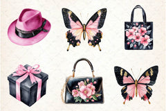 Black And Pink Mothers Day Clipart Bundle - CraftNest - Digital Crafting and Art