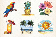 Tropical Summer Clipart Bundle 4 - CraftNest - Digital Crafting and Art