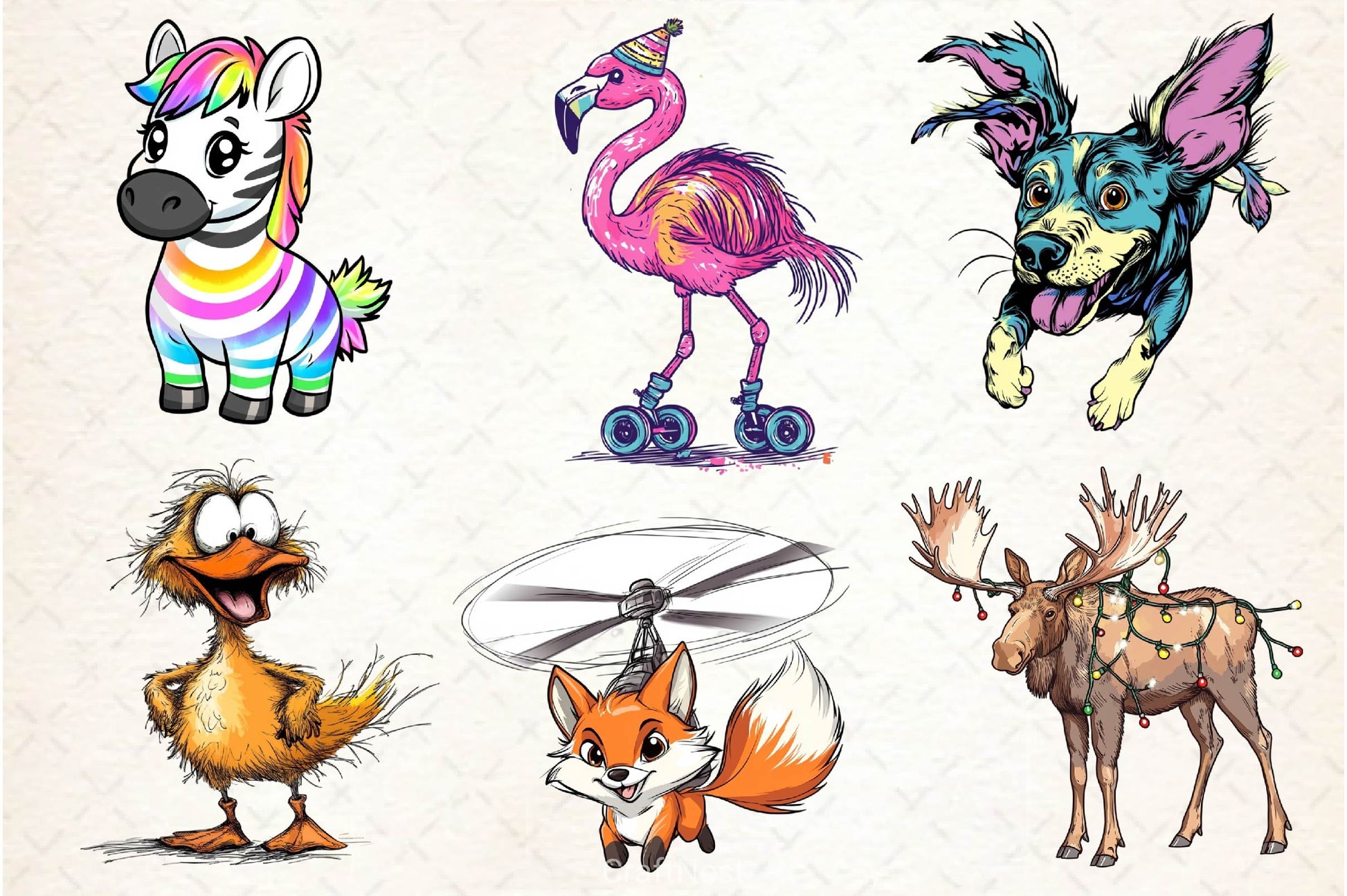 Funny Quirky Animals Clipart Bundle 2 - CraftNest - Digital Crafting and Art