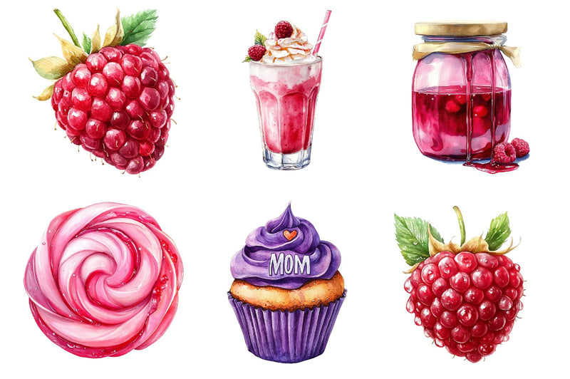 Raspberry Clipart Bundle 3 - CraftNest - Digital Crafting and Art