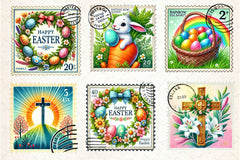 Easter Postage Stamp Clipart Bundle 2 - CraftNest - Digital Crafting and Art