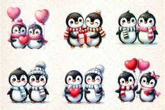 Valentine Couple Penguin Clipart Bundle - CraftNest - Digital Crafting and Art