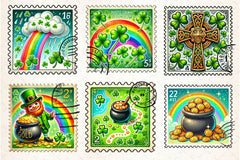 St Patrick's Day Postage Stamp Clipart Bundle - CraftNest - Digital Crafting and Art
