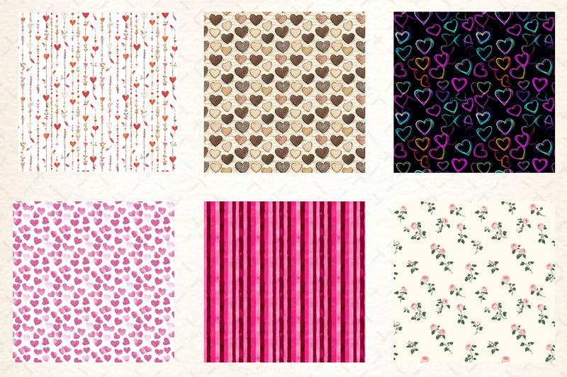 Valentines Day Seamless Pattern Digital Paper - CraftNest - Digital Crafting and Art