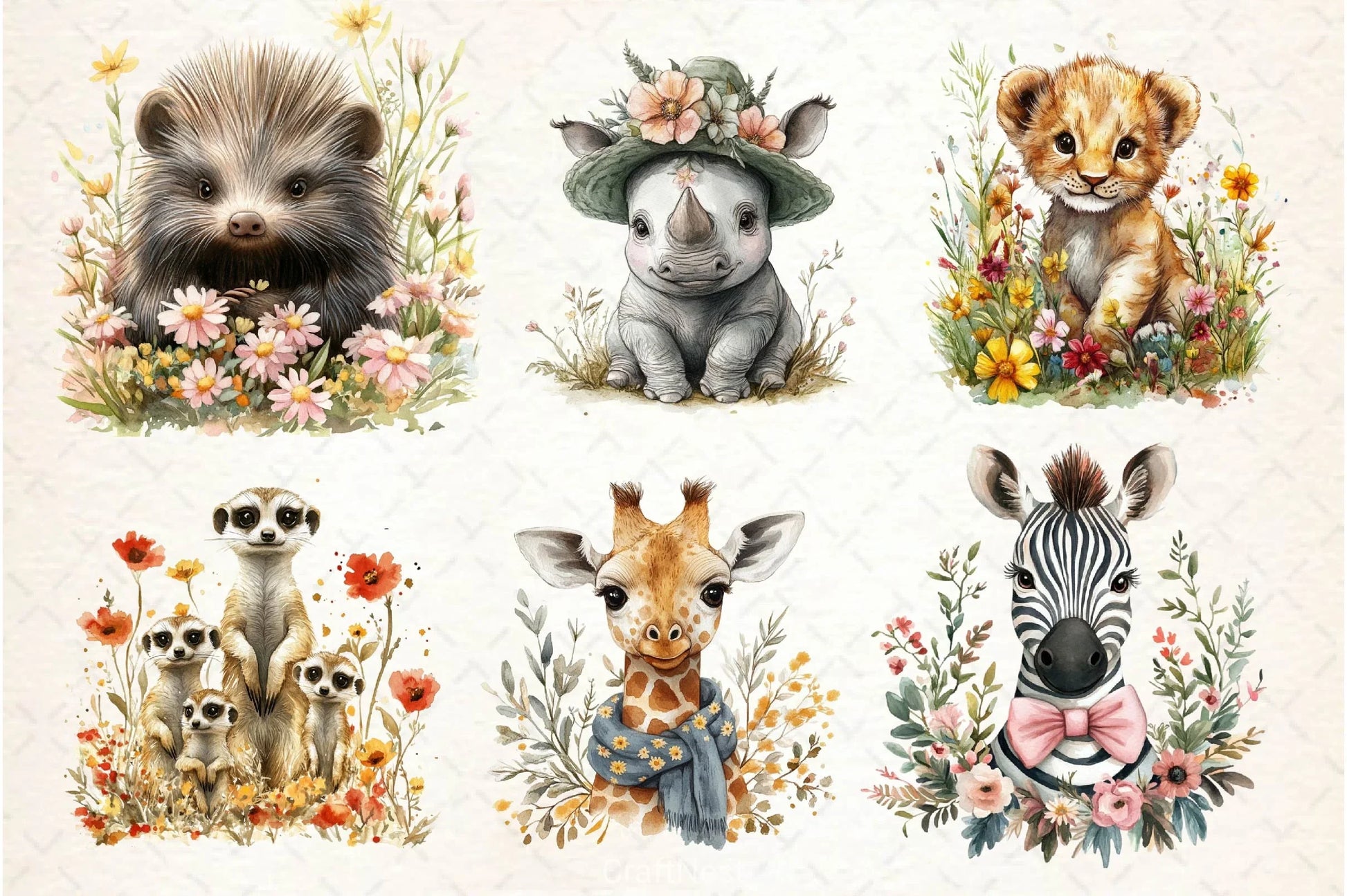 Spring Safari Time Clipart Bundle 2 - CraftNest - Digital Crafting and Art