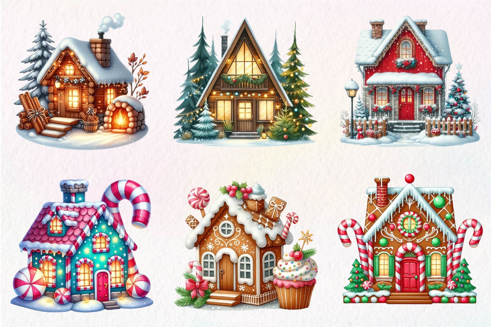 Christmas House Clipart Bundle 2 - CraftNest - Digital Crafting and Art