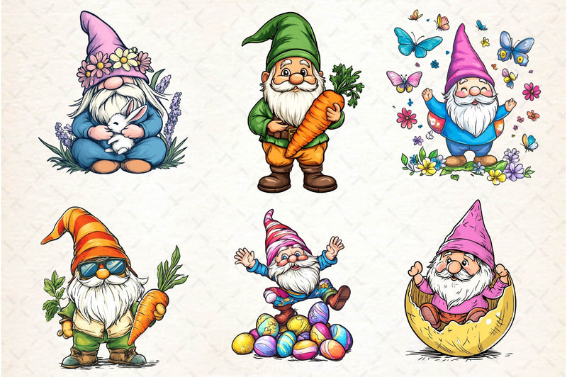 Easter Gnome Clipart Bundle 10 - CraftNest - Digital Crafting and Art