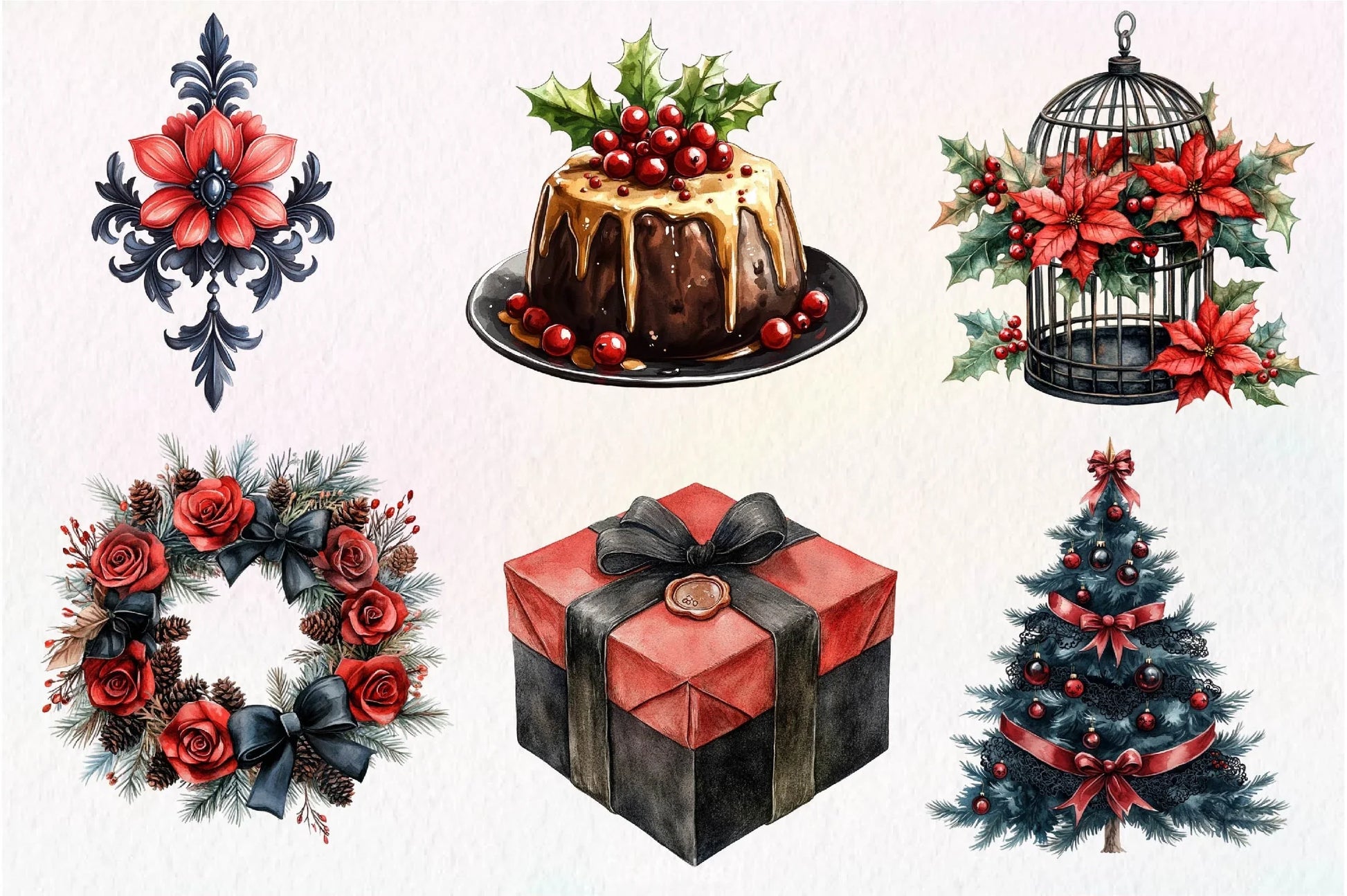 Victorian Christmas Clipart Bundle - CraftNest - Digital Crafting and Art