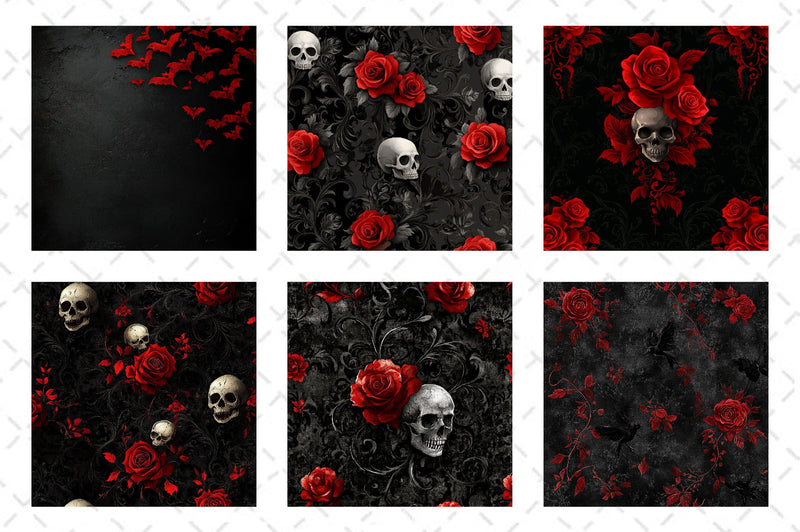 Vampire Romance Digital Paper - CraftNest - Digital Crafting and Art