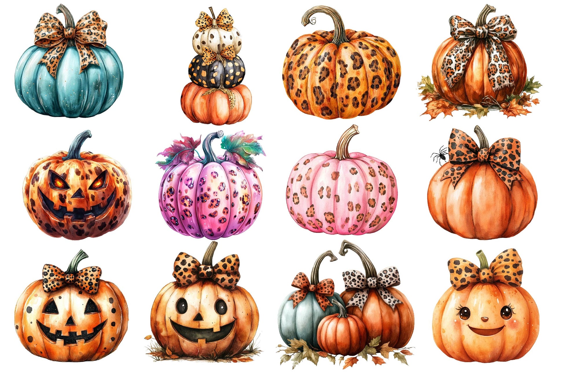 Fall Halloween Pumpkins Clipart Bundle 2 - CraftNest - Digital Crafting and Art