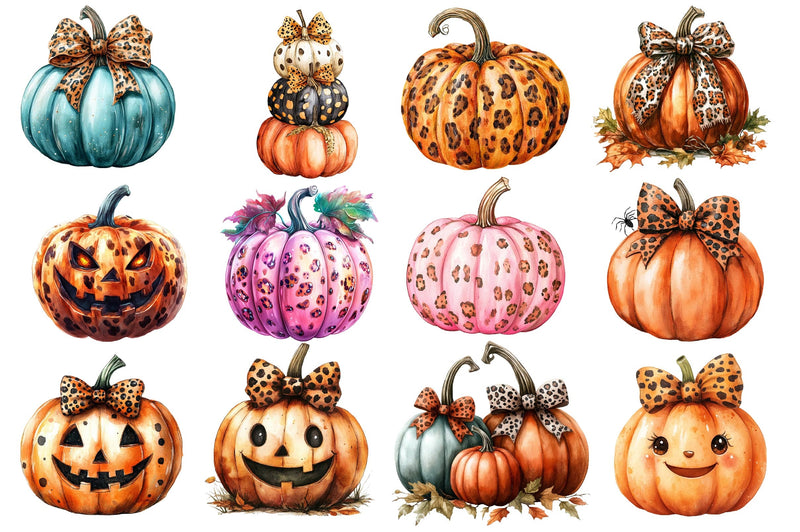 Fall Halloween Pumpkins Clipart Bundle 2 - CraftNest - Digital Crafting and Art