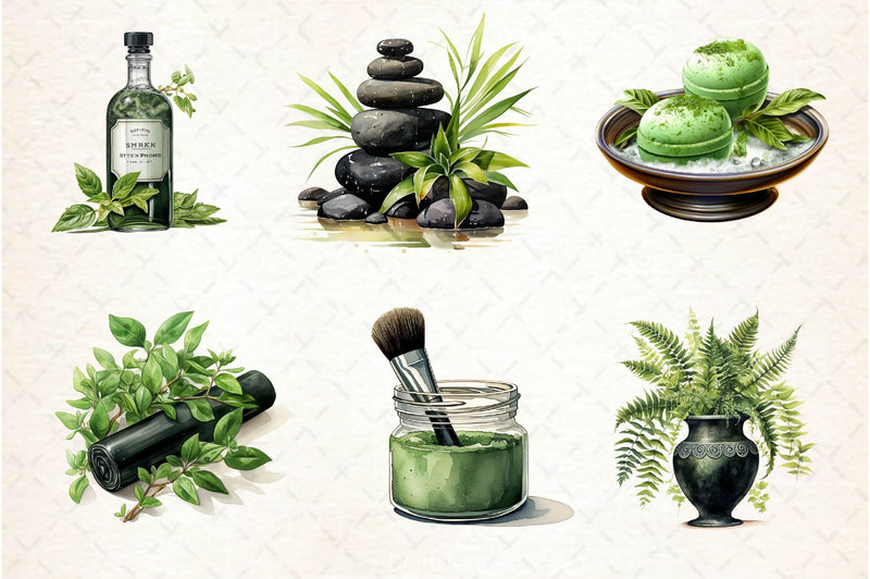 Spring Spa Day Clipart Bundle 2 - CraftNest - Digital Crafting and Art