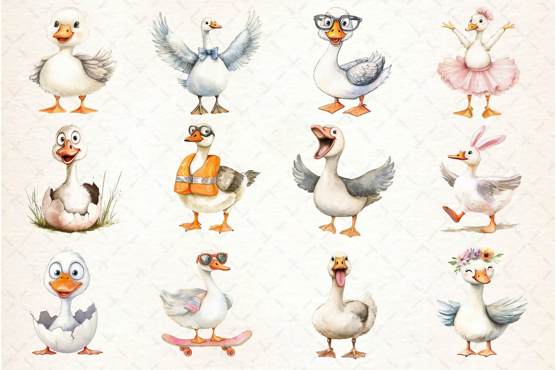Silly Goose Clipart Bundle 5 - CraftNest - Digital Crafting and Art
