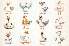 Silly Goose Clipart Bundle 5 - CraftNest - Digital Crafting and Art