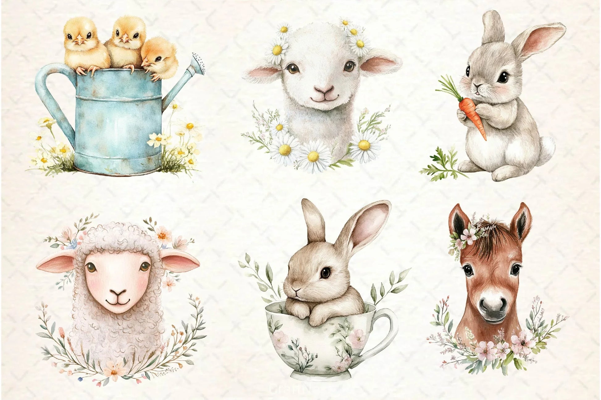 Spring Farm Animals Clipart Bundle 2 - CraftNest - Digital Crafting and Art