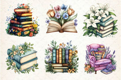 Pretty Books With Flowers Clipart Bundle 3 - CraftNest - Digital Crafting and Art