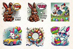 Pop Art Easter Clipart Bundle - CraftNest - Digital Crafting and Art