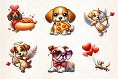 Valentine Dog Clipart Bundle 2 - CraftNest - Digital Crafting and Art